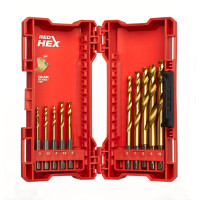 SHOCKWAVE Metallbohrer HSS-G RED HEX Titan 1/4"...