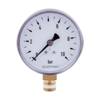 Druckmesser - Manometer Ø 50 MM Radial 1/4" AG - Selbstdichtend mit PTFE-Dichtring 0-10 Bar