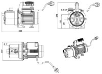 Kreiselpumpe / Jetpumpe BJ 45/75; 1100 Watt; 4500 L/h 4,5 Bar