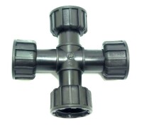 Ventilverteiler - Swivel mit Flachdichtung Kreuz 4 x IG...